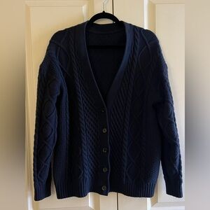 Sunday Best Navy Wool Cardigan Ariztia